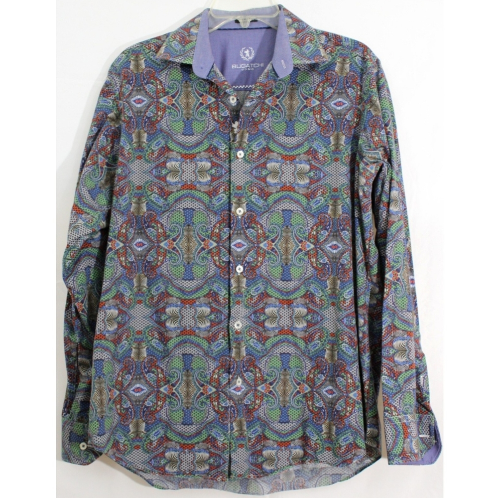Bugatchi Casual Print Long Sleeve Shirt